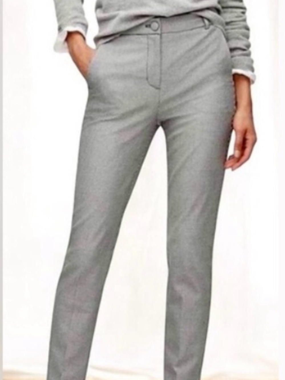 J. Crew High Rise Cameron Tailored Straight-Leg Pants in Houndstooth